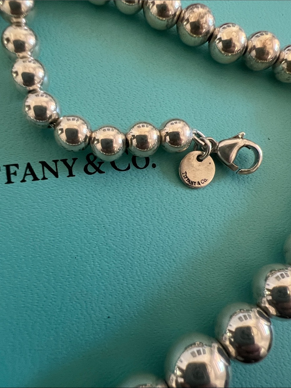 Tiffany & Co. Polished Silver Bead Necklace - Silver - Picture 2 of 2